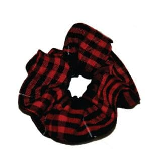 Black and Red Color SCRUNCHIE on display