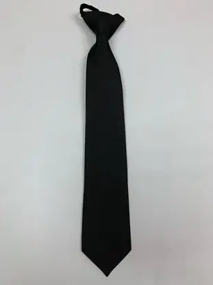Black Color solid pre tied tie on display