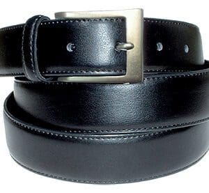 Black color Leather Belt on display