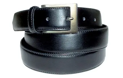 Black color Leather Belt on display